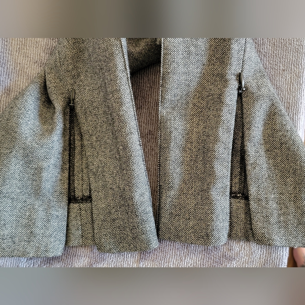 Women's Sz 2 Robert Rodriguez Gray/Black Tweed Cashmere Wool Blend Trousers NWT - Picture 11 of 15